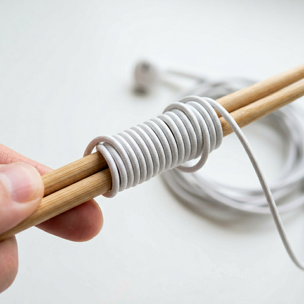 Tidy up earphone cables