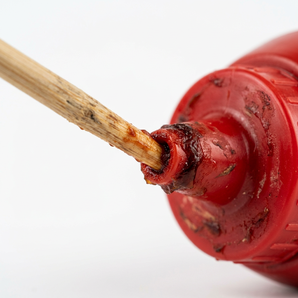 Burst a ketchup bottle blockage