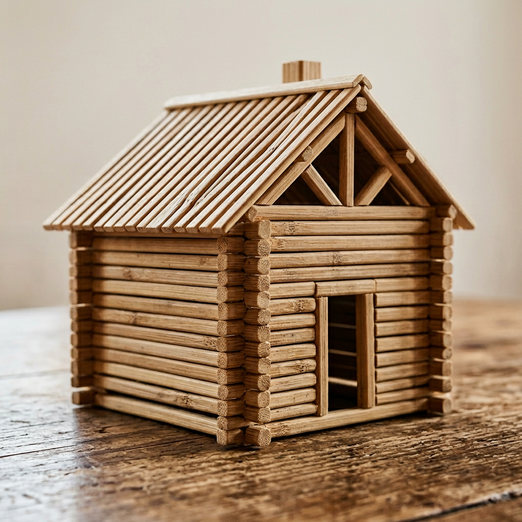 Build a mini log cabin