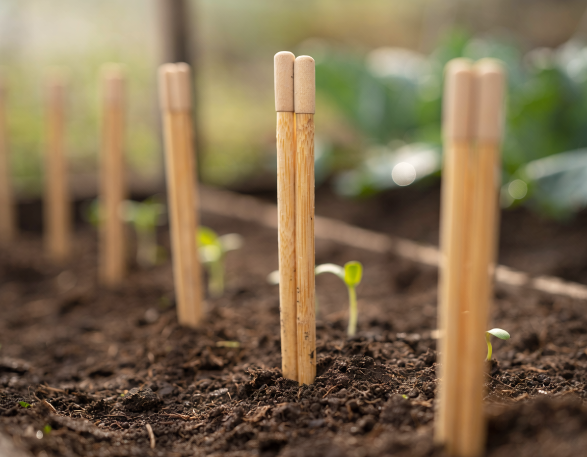 Mark rows for planting