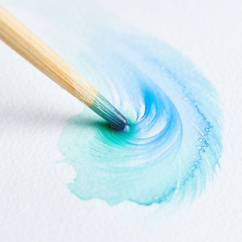 Swirl a watercolour wash