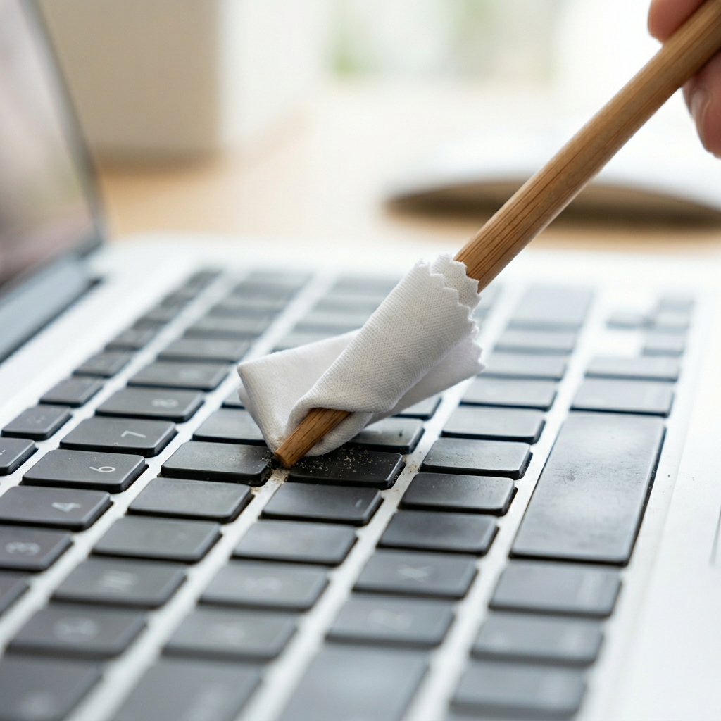 Clean between keyboard keys