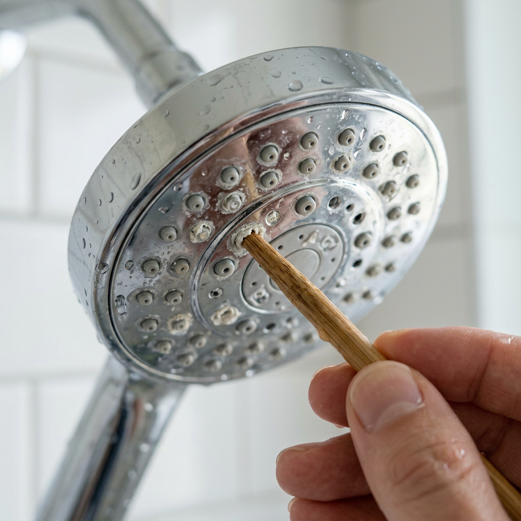 Clear a blocked shower head
