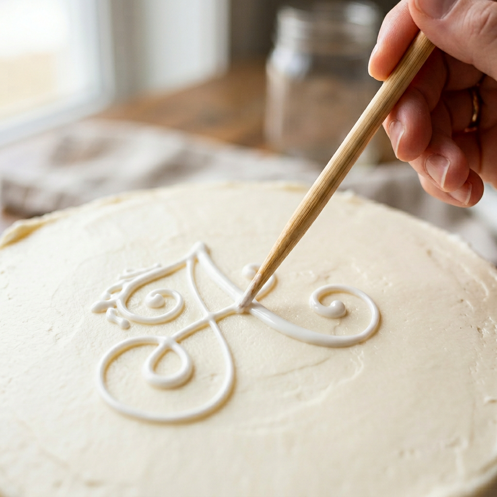 Write in cake icing